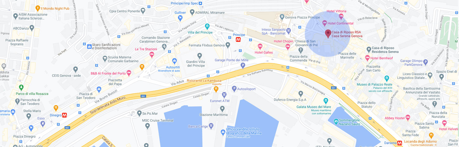 Mappa Casa di riposo RSA Casa Serena Genova