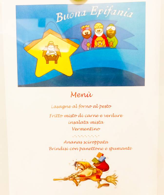 RSA Genova - Nucleo Alzheimer Casa Serena - menù Epifania